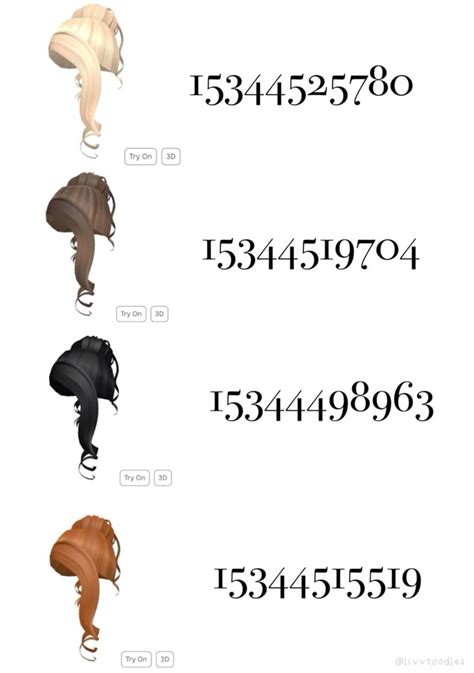 Bun With Curls In Blonde Brown Black And Ginger Black Hair Roblox