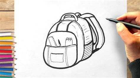 Comment Dessiner Un Sac Dos Facile Dessin Sac Dos Facile Youtube