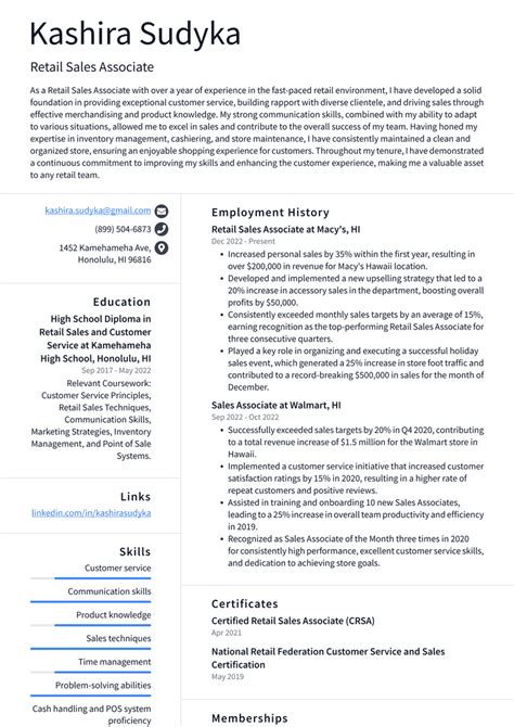 Walgreens Retail Sales Associate Resume Examples ResumeCat