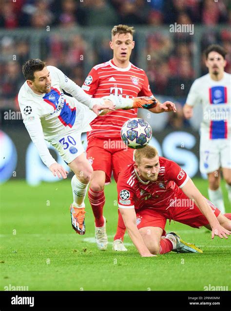 Joshua Kimmich Fcb Matthijs De Ligt Fcb Compete For The Ball