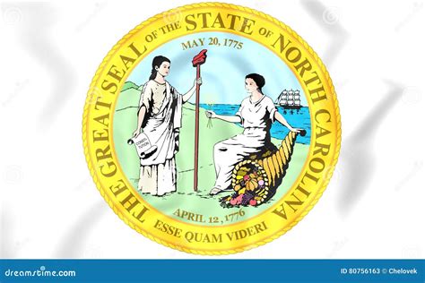 State Seal Of North Carolina Usa Stock Illustration Illustration Of