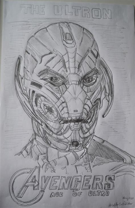 A Drawing Of The Avengers Character From The Upcoming Film The Ultrone