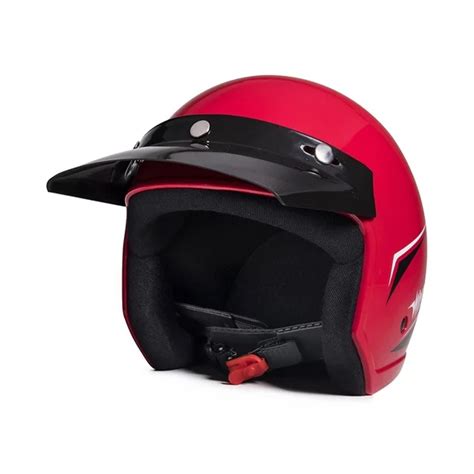 Capacete Aberto Taurus Wind V Tecno Vermelho E Preto Shopee Brasil