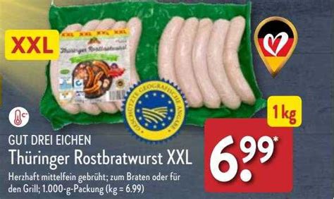 Gut Drei Eichen Th Ringer Rostbratwurst Xxl Angebot Bei Aldi Nord