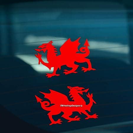 X Car Stickers Welsh Cymru Dragon Novelty Van Truck Bumper Window Boot