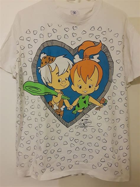 Vintage 90s Pebbles And Bam Bam Flintstones T Shirt Etsy Adult Outfits Shirts T Shirt Photo