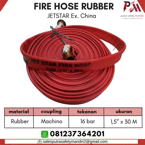 JETSTAR RUBBER FIRE HOSE 1 5 X 30M SELANG PEMADAM