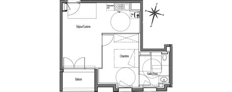 Plan Appartement T2 De 38 92 M² Neuf Résidence « Les Terrasses De La