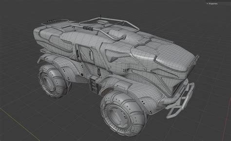 3d concept sci-fi vehicle 3D model | CGTrader