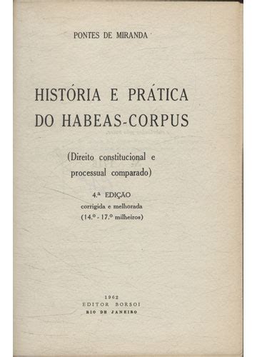 Sebo Do Messias Livro Hist Ria E Pr Tica Do Habeas Corpus