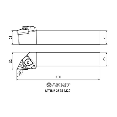 Mtjnr M M System External Turning Toolholders Akko Metal