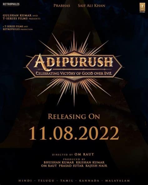 Siliconeer Prabhas Saif Starrer Adipurush To Hit Theatres In