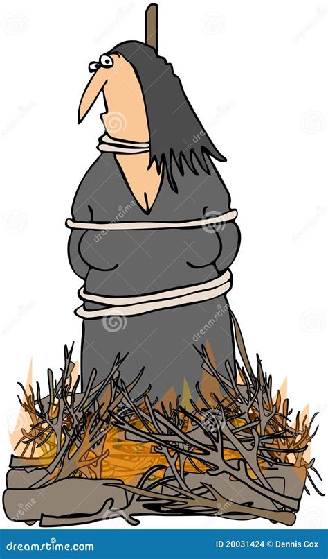 Witch Burning stock illustration. Image of tied, punishment - 20031424