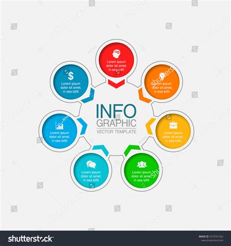 Vector Circular Infographic Diagram Template Business Stock Vector