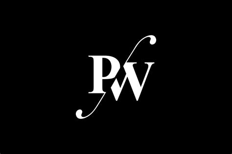 PW Monogram Logo Design By Vectorseller TheHungryJPEG