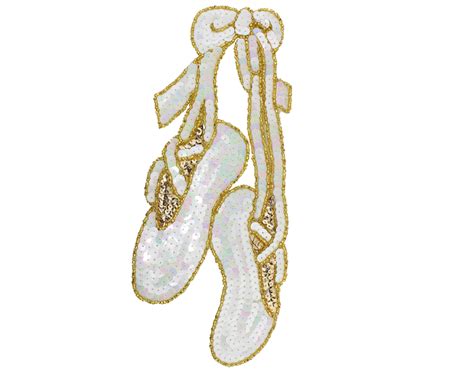 Beaded Sequin Applique Ballet Slippers 8890L