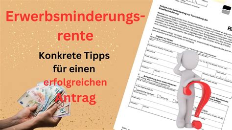 Erwerbsminderungsrente Konkrete Tipps Zur Beantragung Youtube