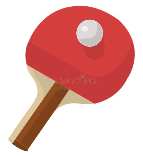 Wooden Red Ping Pong Racket Icon Stock Vector Illustration Of Table