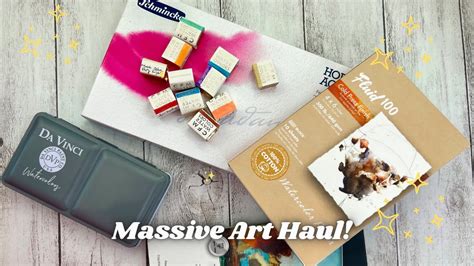 Massive Art Haul Sketchbooks Watercolors Gouache Da Vinci