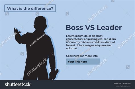 Boss Vs Leader Themed Vector Banner Stock Vector (Royalty Free ...