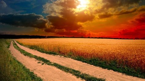 Sunset Village Road Background Full Hd Download Cbeditz