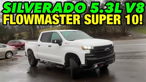 2021 Chevy Silverado Z71 53l V8 Dual Exhaust W Flowmaster Super 10 Youtube