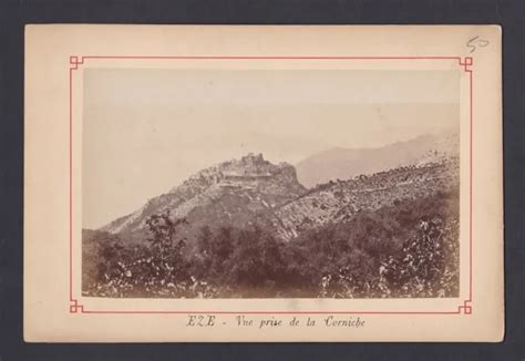 Eze Vue Prise De La Corniche C Te Falaises Rive Ancien Photo