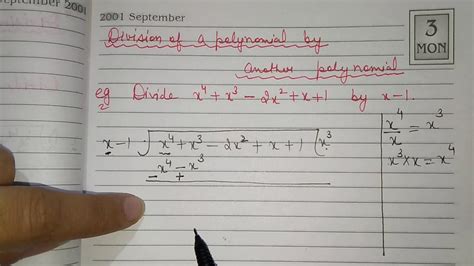 Class 9 Division Of A Polynomial By Another Polynomial Youtube