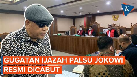 Gugatan Ijazah Palsu Jokowi Resmi Dicabut YouTube