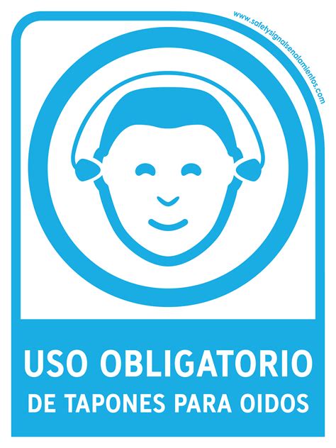 USO OBLIGATORIO DE TAPONES PARA OIDOS CON LEYENDA Safetysignal