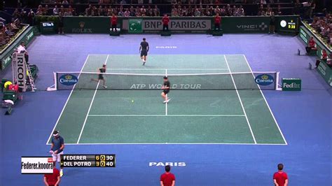 Atp Paris Qf Federer Vs Del Potro Highlights Full Hd Youtube