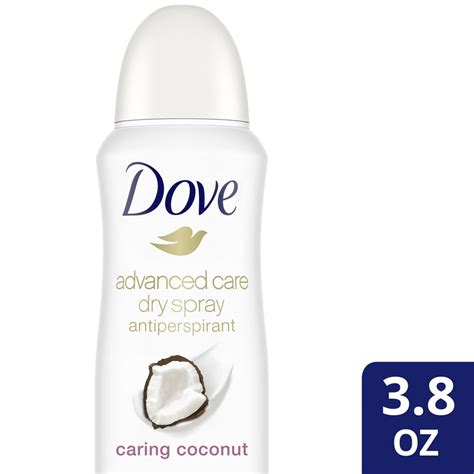 Dove Advanced Care Dry Spray Antiperspirant Deodorant Caring Coconut 38 Oz