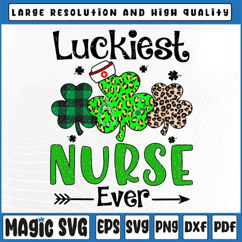 Luckiest Nurse Ever Png Nursing St Patricks Day Png Shamro Inspire