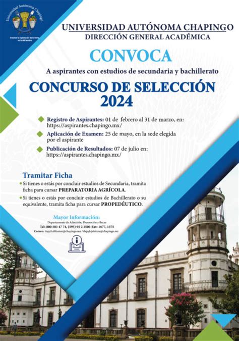 Convocatoria Concurso De Selección 2024 Universidad Autónoma Chapingo