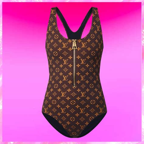 Louis Vuitton Zip Front One Piece Swimsuit Beach Babe Bikini