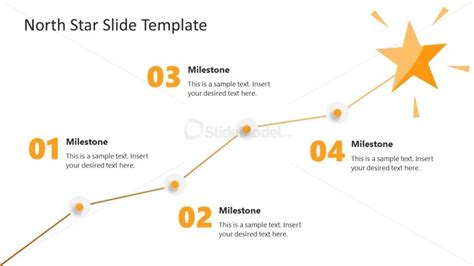 North Star Ppt Slide Template With White Background Slidemodel