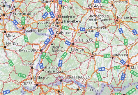 Mapa Michelin Baden Württemberg Plano Baden Württemberg Viamichelin