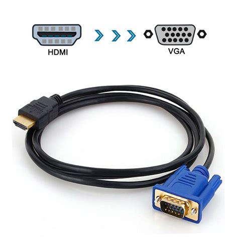 Simyoung Gold Hdmi Male To Vga Male 15 Pin Video Adapter Cable 1080p