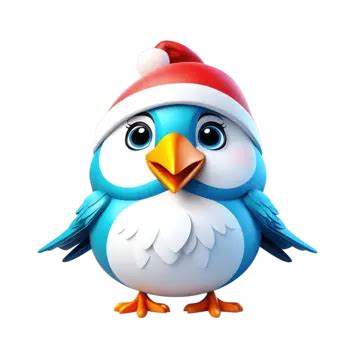 Christmas Bird With Santa Hat Christmas Christmas Bird Hat PNG