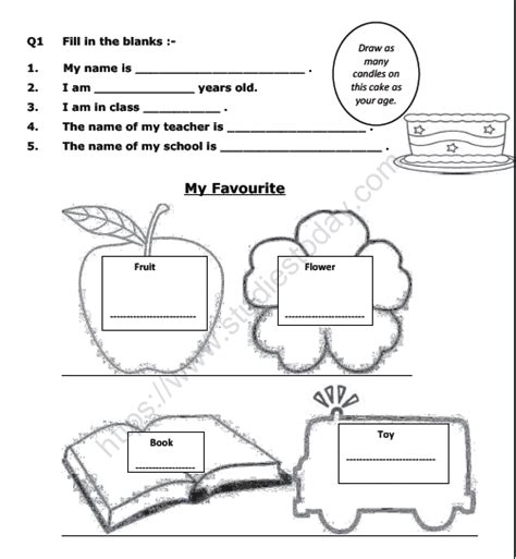 Cbse Class 2 Evs Myself Worksheet