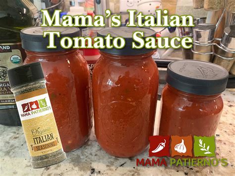 Organic Tomato Sauce Mamas Authentic Italian Tomato Sauce