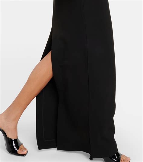 Off Shoulder Cady And Velvet Gown In Black Roland Mouret Mytheresa