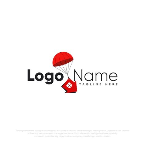 Premium Vector Vector Parachute Logo Template With House