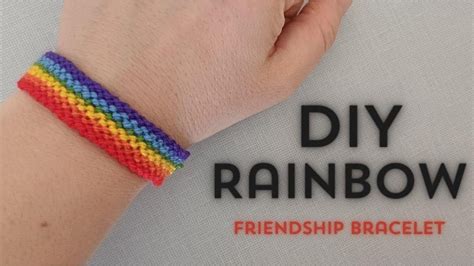 DIY Rainbow Friendship Bracelet 2 Step Easy Tutrial For Beginners How