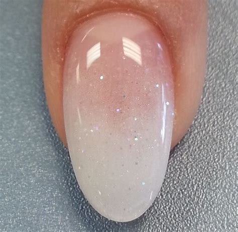 Pin By Gail Wood On Natural And Nude Nails Clear Glitter Nails Oval Nails Nail Shapes