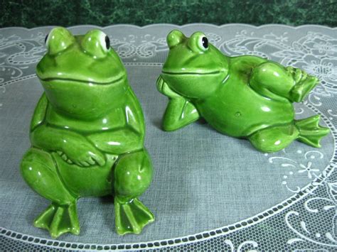 Vintage Salt And Pepper Shakers Frog Salt Pepper Shaker Set