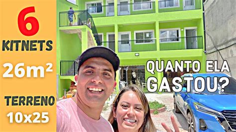 TOUR Por 6 KITNETS PRONTAS Em Terreno 10x25 Quanto Custa Construir Em