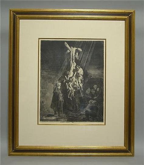 Lot Rembrandt Harmensz Van Rijn Dutch 1606 1669 Descent From The Cross Second Plate