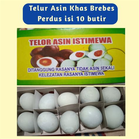 Jual Telur Asin Khas Brebes Kemasan Perdus Isi 10 Butir Rebus 1 Pack