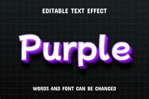 Effet De Texte D Violet Vecteur Premium